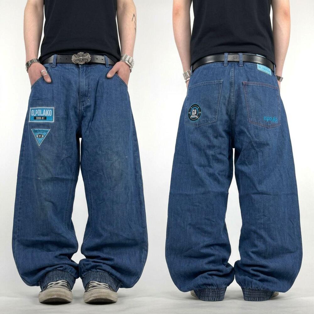 Vintage y2k rare carpenter grunge embroidered wide leg skater jeans